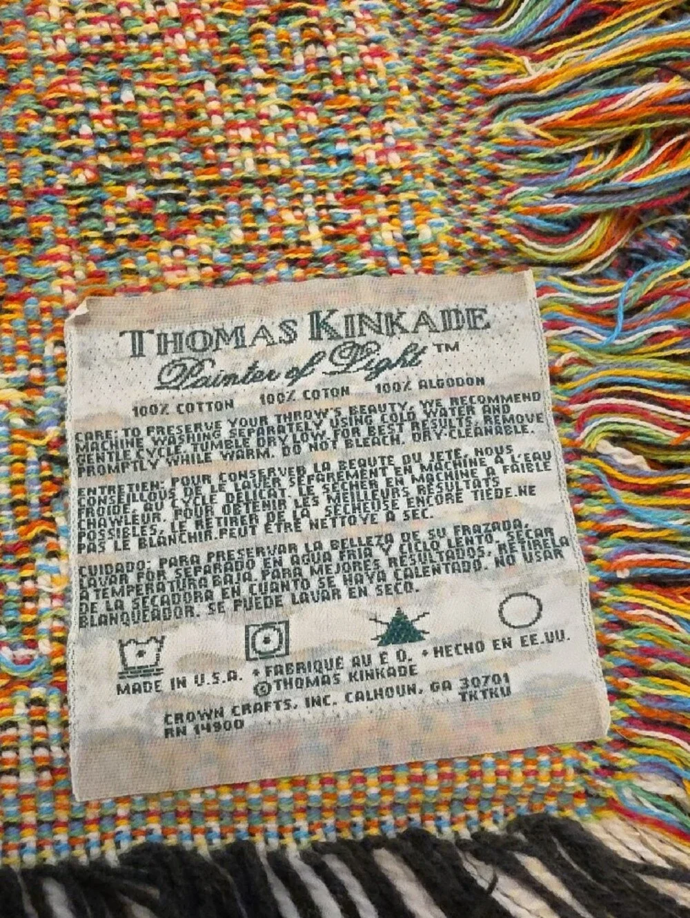 Thomas Kinkade decorative woven